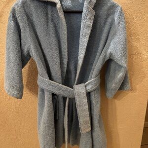 Kids Bath Robe ~ Cozy Blue with Belt